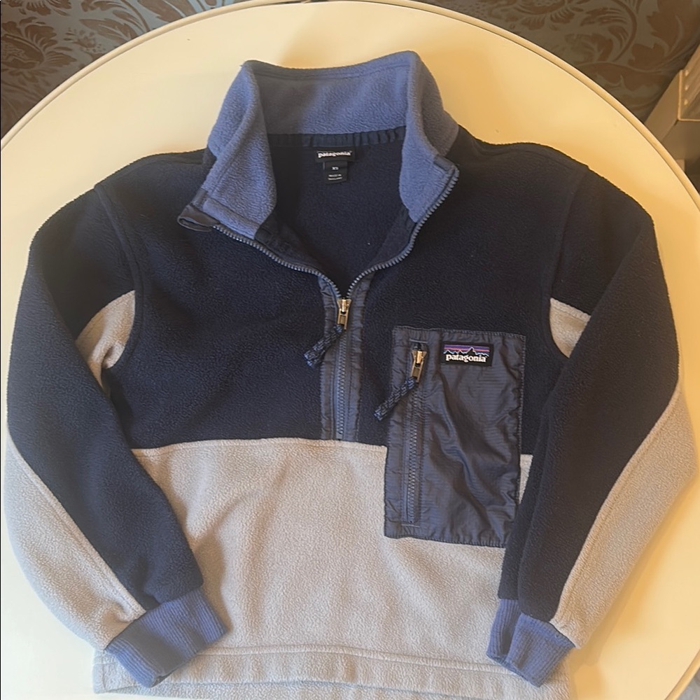 Patagonia Blue Sweatshirt Quarter-Zip Synchilla
